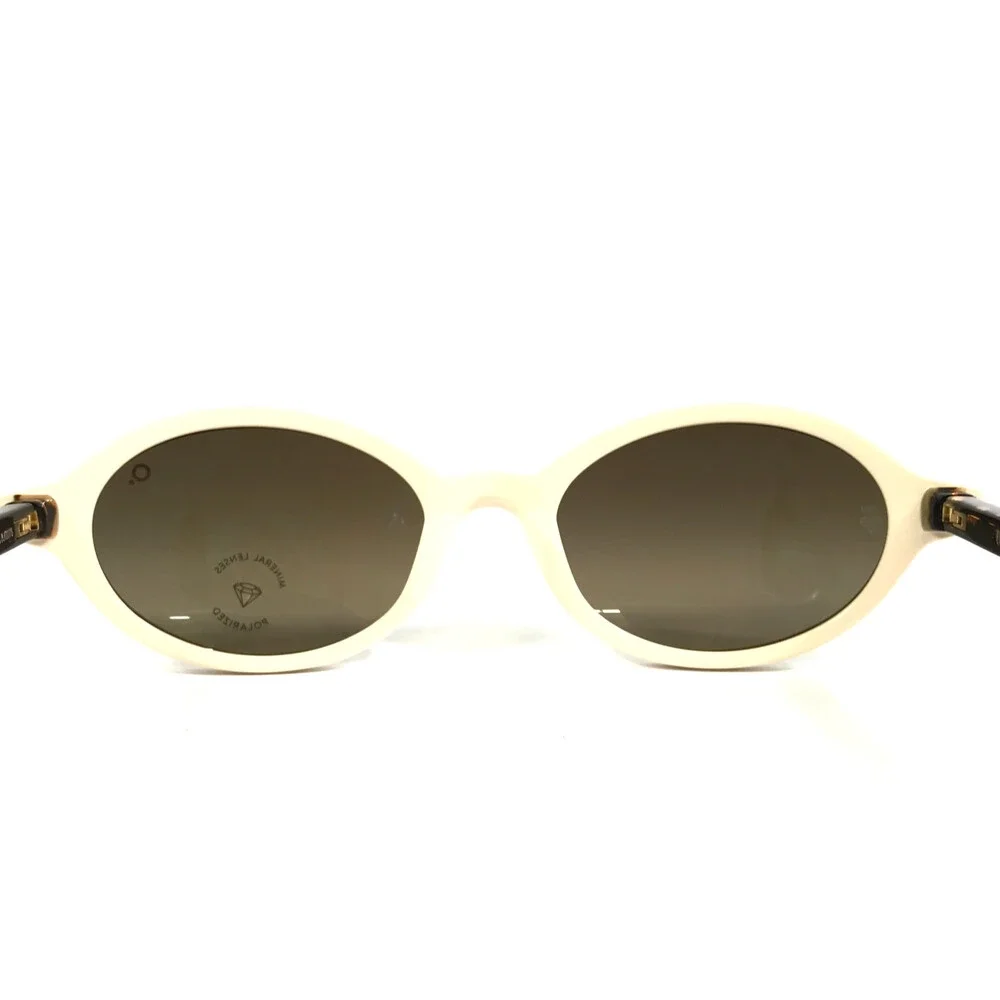 Etnia Barcelona Sunglasses DELOS WHBK White Black Frames Brown Polarized Lenses